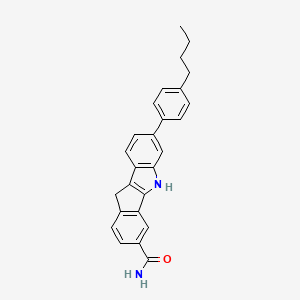 7-(4-Butylphenyl)-5,10-dihydroindeno[1,2-b]indole-3-carboxamide