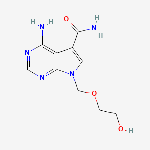 7H-Pyrrolo(2,3-d)pyrimidine-5-carboxamide, 4-amino-7-((2-hydroxyethoxy)methyl)-