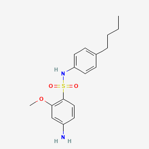molecular formula C17H22N2O3S B1521524 4-amino-N-(4-butylphenyl)-2-methoxybenzene-1-sulfonamide CAS No. 1193389-45-5