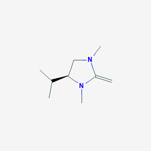 molecular formula C9H18N2 B15215247 (4S)-1,3-dimethyl-2-methylidene-4-propan-2-ylimidazolidine 