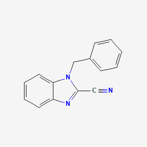 molecular formula C15H11N3 B15215272 1-Benzyl-1H-benzimidazole-2-carbonitrile CAS No. 63928-18-7