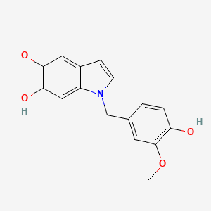 1-(4-Hydroxy-3-methoxybenzyl)-5-methoxy-1H-indol-6-ol