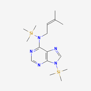 N-(3-Methylbut-2-en-1-yl)-N,9-bis(trimethylsilyl)-9H-purin-6-amine