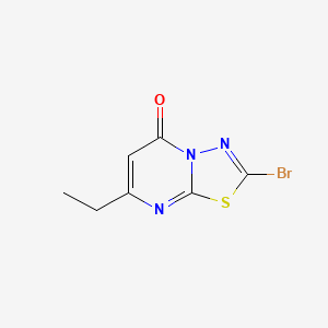 molecular formula C7H6BrN3OS B1521536 2-bromo-7-ethyl-5H-[1,3,4]thiadiazolo[3,2-a]pyrimidin-5-one CAS No. 1208795-98-5