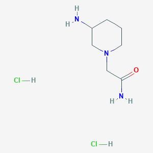 molecular formula C7H17Cl2N3O B1521538 2-(3-Aminopiperidin-1-yl)acetamide dihydrochloride CAS No. 1197835-39-4
