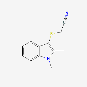 [(1,2-Dimethyl-1H-indol-3-yl)sulfanyl]acetonitrile