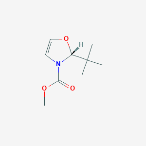 molecular formula C9H15NO3 B15215425 3(2H)-Oxazolecarboxylic acid, 2-(1,1-dimethylethyl)-, methyl ester, (R)- 