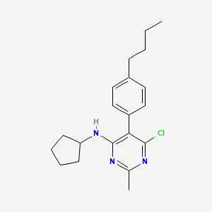 5-(4-butylphenyl)-6-chloro-N-cyclopentyl-2-methylpyrimidin-4-amine