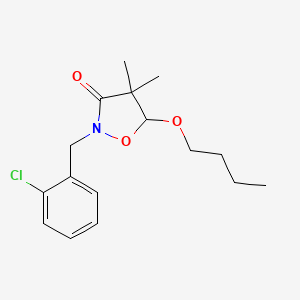 5-Butoxy-2-[(2-chlorophenyl)methyl]-4,4-dimethyl-1,2-oxazolidin-3-one