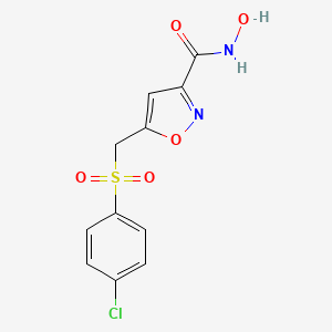 3-Isoxazolecarboxamide, 5-[[(4-chlorophenyl)sulfonyl]methyl]-N-hydroxy-