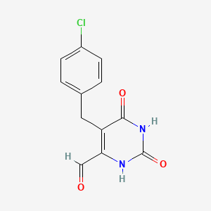 5-(4-Chlorobenzyl)-2,6-dioxo-1,2,3,6-tetrahydropyrimidine-4-carbaldehyde