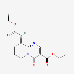 Ethyl 9-(2-ethoxy-2-oxoethylidene)-4-oxo-6,7,8,9-tetrahydro-4H-pyrido[1,2-a]pyrimidine-3-carboxylate