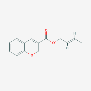 molecular formula C14H14O3 B15215531 (E)-But-2-en-1-yl 2H-chromene-3-carboxylate 