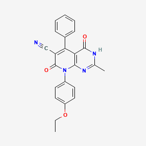 8-(4-Ethoxyphenyl)-2-methyl-4,7-dioxo-5-phenyl-1,4,7,8-tetrahydropyrido[2,3-d]pyrimidine-6-carbonitrile