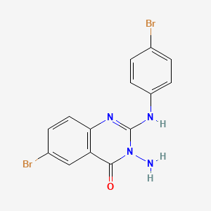 3-Amino-6-bromo-2-((4-bromophenyl)amino)quinazolin-4(3H)-one