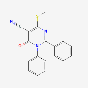 4-(Methylsulfanyl)-6-oxo-1,2-diphenyl-1,6-dihydropyrimidine-5-carbonitrile