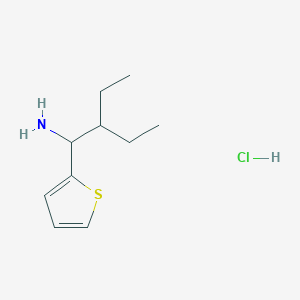 molecular formula C10H18ClNS B1521564 2-(1-Amino-2-ethylbutyl)thiophene hydrochloride CAS No. 1193387-61-9