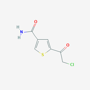 molecular formula C7H6ClNO2S B1521565 5-(2-Chloroacetyl)thiophene-3-carboxamide CAS No. 1197469-93-4