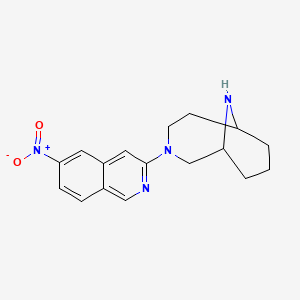 molecular formula C17H20N4O2 B15215652 3-(6-Nitroisoquinolin-3-yl)-3,10-diazabicyclo[4.3.1]decane CAS No. 649757-12-0