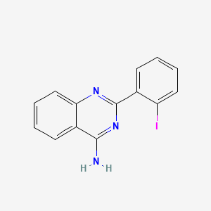 molecular formula C14H10IN3 B15215683 2-(2-Iodophenyl)quinazolin-4-amine CAS No. 62786-13-4