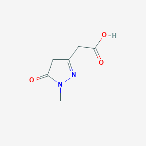 molecular formula C6H8N2O3 B1521576 2-(1-methyl-5-oxo-4,5-dihydro-1H-pyrazol-3-yl)acetic acid CAS No. 1094269-98-3