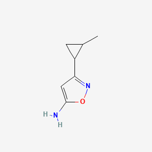 molecular formula C7H10N2O B1521577 3-(2-Methylcyclopropyl)-1,2-oxazol-5-amine CAS No. 1152571-99-7