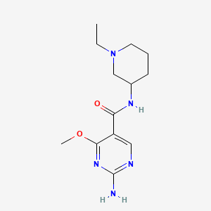 2-Amino-N-(1-ethyl-3-piperidyl)-4-methoxy-5-pyrimidinecarboxamide