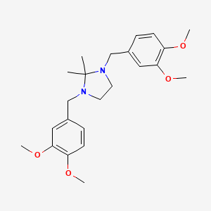 Imidazolidine, 1,3-bis[(3,4-dimethoxyphenyl)methyl]-2,2-dimethyl-