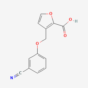 molecular formula C13H9NO4 B1521587 3-(3-Cyanophenoxymethyl)furan-2-carboxylic acid CAS No. 1094298-96-0