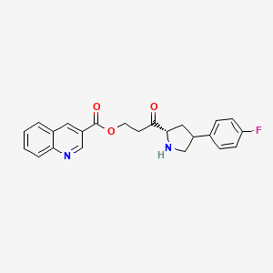 3-((2S)-4-(4-Fluorophenyl)pyrrolidin-2-yl)-3-oxopropyl quinoline-3-carboxylate