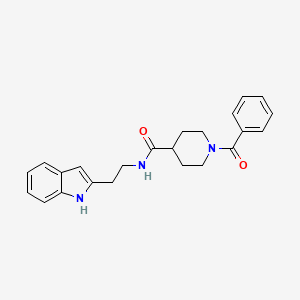 1-Benzoyl-N-[2-(1H-indol-2-yl)ethyl]piperidine-4-carboxamide