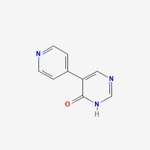 molecular formula C9H7N3O B15215893 4(1H)-Pyrimidinone, 5-(4-pyridinyl)- CAS No. 22433-72-3