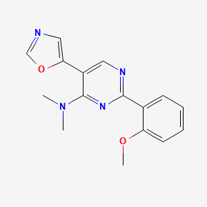 2-(2-Methoxyphenyl)-N,N-dimethyl-5-(1,3-oxazol-5-yl)pyrimidin-4-amine