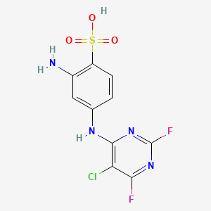 2-Amino-4-((5-chloro-2,6-difluoro-4-pyrimidinyl)amino)benzenesulphonic acid