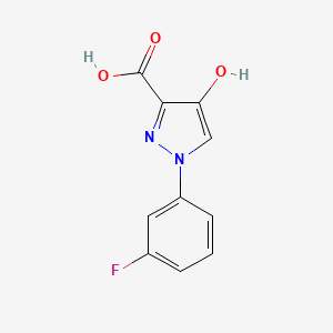 molecular formula C10H7FN2O3 B1521604 1-(3-氟苯基)-4-羟基-1H-吡唑-3-羧酸 CAS No. 1152511-49-3