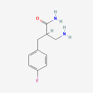 molecular formula C10H13FN2O B1521618 3-Amino-2-[(4-fluorophenyl)methyl]propanamide CAS No. 1038293-66-1