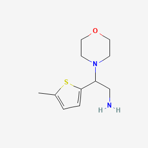 molecular formula C11H18N2OS B1521619 2-(5-Methylthiophen-2-yl)-2-(morpholin-4-yl)ethan-1-amine CAS No. 1094226-79-5