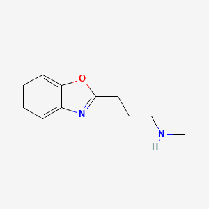 molecular formula C11H14N2O B1521622 [3-(1,3-苯并恶唑-2-基)丙基]甲胺 CAS No. 1152569-48-6