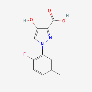molecular formula C11H9FN2O3 B1521628 1-(2-氟-5-甲基苯基)-4-羟基-1H-吡唑-3-羧酸 CAS No. 1152512-01-0