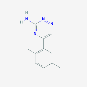 molecular formula C11H12N4 B1521638 5-(2,5-Dimethylphenyl)-1,2,4-triazin-3-amine CAS No. 1094385-23-5