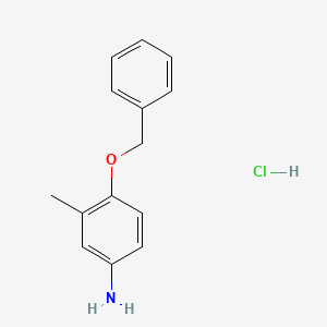 molecular formula C14H16ClNO B1521649 4-(Benzyloxy)-3-methylaniline hydrochloride CAS No. 1150114-24-1
