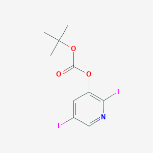 molecular formula C10H11I2NO3 B1521655 叔丁基 2,5-二碘吡啶-3-基碳酸酯 CAS No. 1138444-30-0