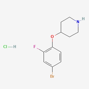 molecular formula C11H14BrClFNO B1521662 4-(4-溴-2-氟苯氧基)哌啶盐酸盐 CAS No. 1185105-16-1