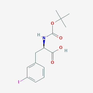 molecular formula C14H18INO4 B1521668 Boc-3-碘-D-苯丙氨酸 CAS No. 478183-66-3