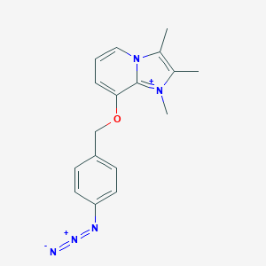 B152167 8-((4-Azidophenyl)methoxy)-1,2,3-trimethylimidazo(1,2-a)pyridinium CAS No. 136494-18-3