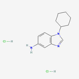 molecular formula C13H19Cl2N3 B1521673 1-Cyclohexyl-1h-benzoimidazol-5-ylamine dihydrochloride CAS No. 1185304-60-2