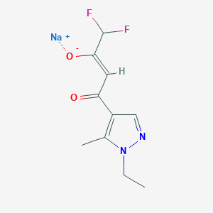 Sodium (Z)-4-(1-ethyl-5-methyl-1H-pyrazol-4-yl)-1,1-difluoro-4-oxobut-2-en-2-olate