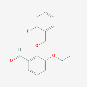 3-Ethoxy-2-((2-fluorobenzyl)oxy)benzaldehyde