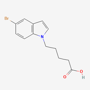 molecular formula C13H14BrNO2 B1521696 5-(5-Bromo-1H-indol-1-yl)pentanoic acid CAS No. 1065074-70-5