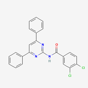 molecular formula C23H15Cl2N3O B15217008 Benzamide, 3,4-dichloro-N-(4,6-diphenyl-2-pyrimidinyl)- CAS No. 820961-62-4